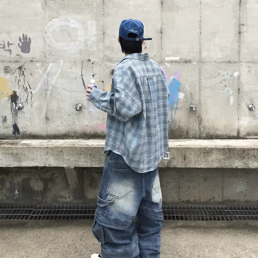 [BUNJANG] Camien Belarus Linen Check Shirt Size 3 / 카미엔 벨라루스 린넨 체크 셔츠