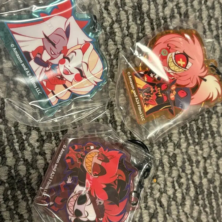 [BUNJANG] Hazbin Hotel Alastor Charlie Baxter Pentious Loona Bundle Keychain Set / 해즈빈호텔 알래스터 찰리 배기 펜셔스 로지 키링 일괄