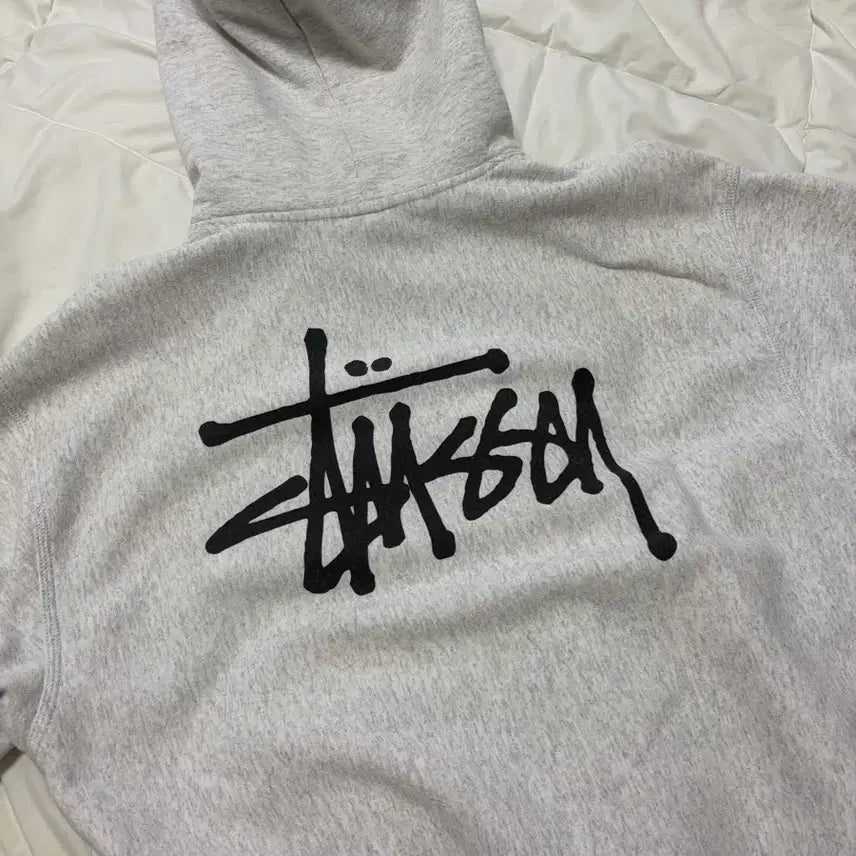 [BUNJANG] Stussy Hooded Sweatshirt Ash Heather M / 정품) 스투시후드티 애쉬헤더 M