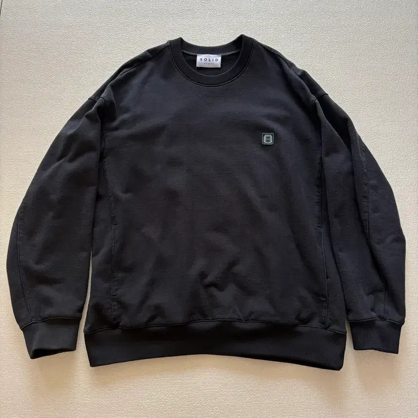 [BUNJANG] Solid Homme Sweatshirt Black Size 52 (110) / 솔리드옴므 맨투맨 (블랙, 52사이즈(110))