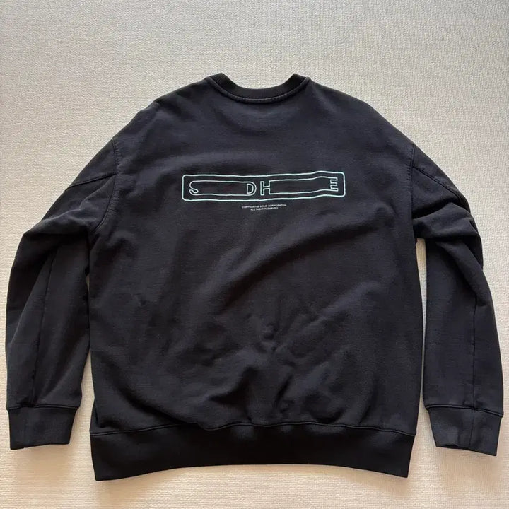 [BUNJANG] Solid Homme Sweatshirt Black Size 52 (110) / 솔리드옴므 맨투맨 (블랙, 52사이즈(110))