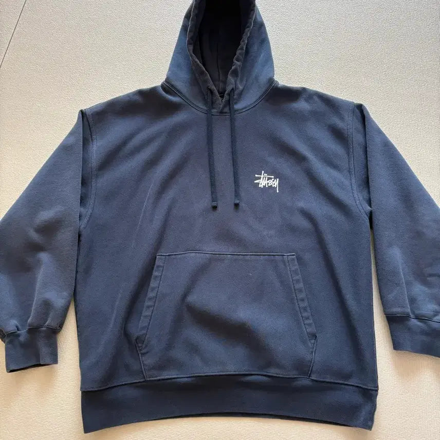 [BUNJANG] Stussy Hooded Sweatshirt Navy 2XL / 스투시 후드티 (네이비, 2XL)