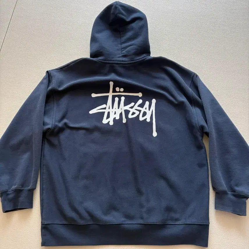 [BUNJANG] Stussy Hooded Sweatshirt Navy 2XL / 스투시 후드티 (네이비, 2XL)