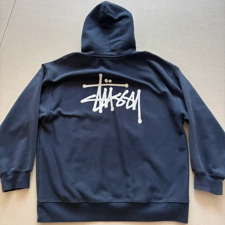[BUNJANG] Stussy Hooded Sweatshirt Navy 2XL / 스투시 후드티 (네이비, 2XL)