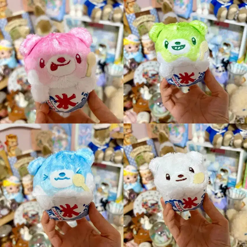 [BUNJANG] Bear Bingsu Plush Set (Strawberry, Melon, Soda, Milk) / (오늘까지 할인/급처)곰 빙수 인형(딸기/메론/소다/우유) 세트
