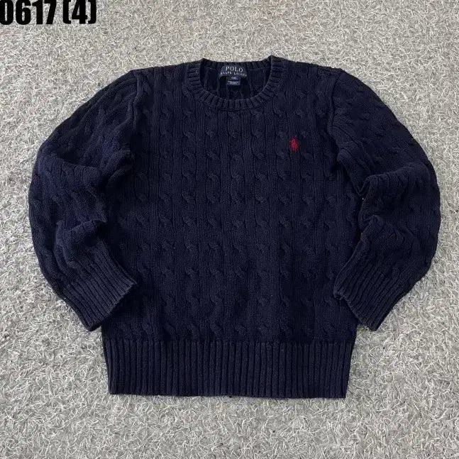 [BUNJANG] Polo Ralph Lauren Kids Navy Cable Knit Sweater Size S / 폴로 랄프로렌 키즈 네이비 케이블 니트 S 0617