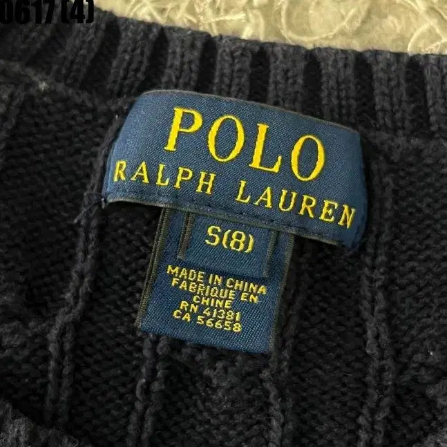 [BUNJANG] Polo Ralph Lauren Kids Navy Cable Knit Sweater Size S / 폴로 랄프로렌 키즈 네이비 케이블 니트 S 0617