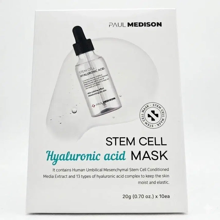 [BUNJANG] Paul Medison Stem Cell Hyaluronic Acid Mask Pack (20 Sheets) / 줄기세포 영양팩 2박스20장 10,000원 ( 1박스 10장  )