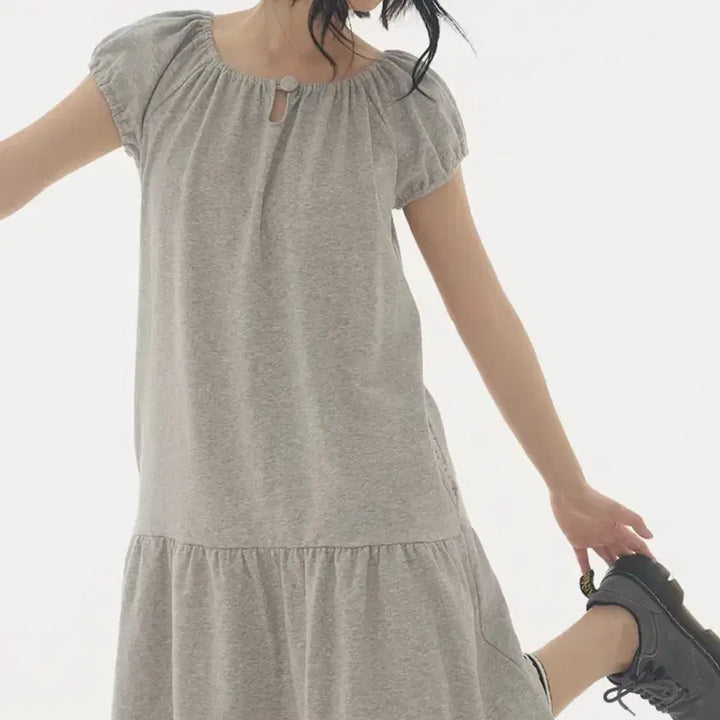 [BUNJANG] Expired Girl Mellow Dress Melange Grey / 익스파이어드걸 원피스 Mellow Dress Melange Grey