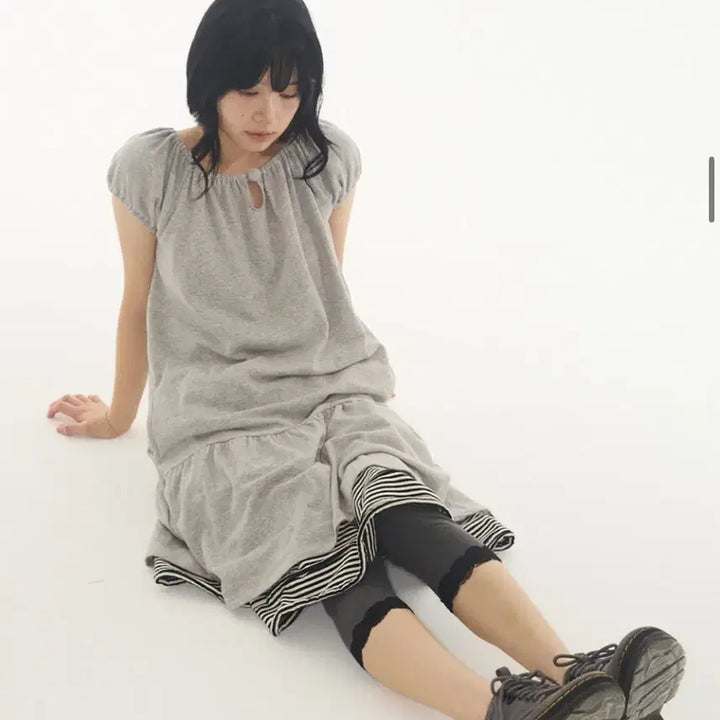 [BUNJANG] Expired Girl Mellow Dress Melange Grey / 익스파이어드걸 원피스 Mellow Dress Melange Grey
