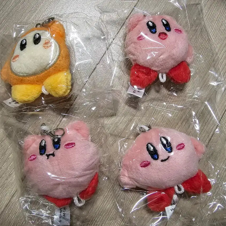 [BUNJANG] Kirby Dangling Plush Charm Gacha 4-Piece Set / (별의 커비) 대롱대롱 봉제인형 참 가차4종세트