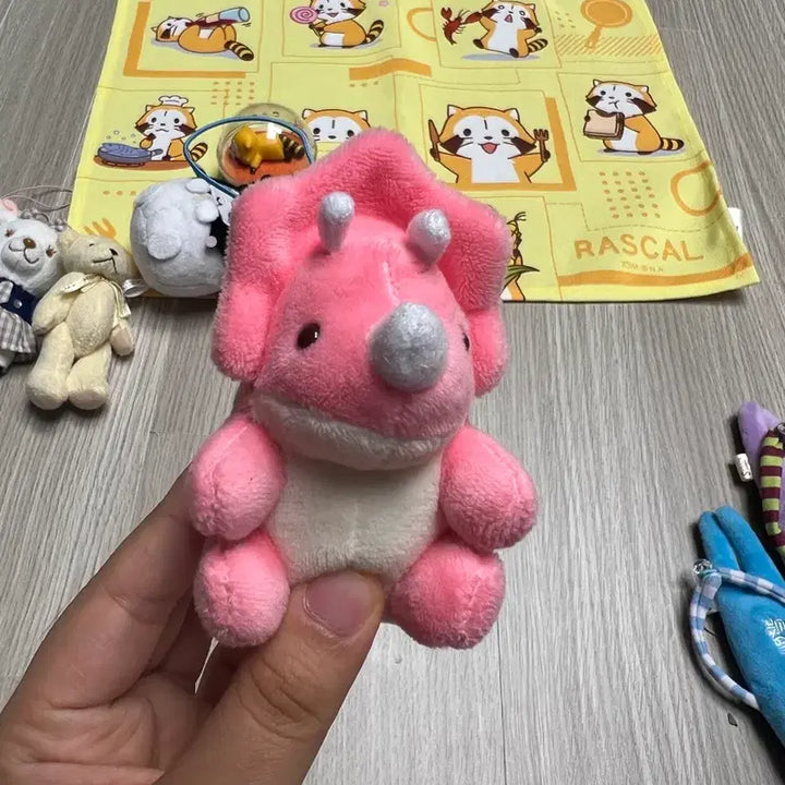 [BUNJANG] Pink Dinosaur Plush Charm / 일본 핑크 어뮤즈 공룡 인형 키링