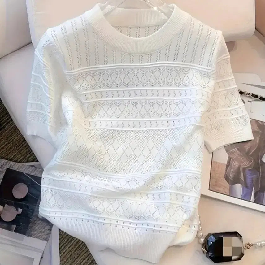 [BUNJANG] Stylish Summer Knit Top / 새옷)짜임예쁜 여름니트