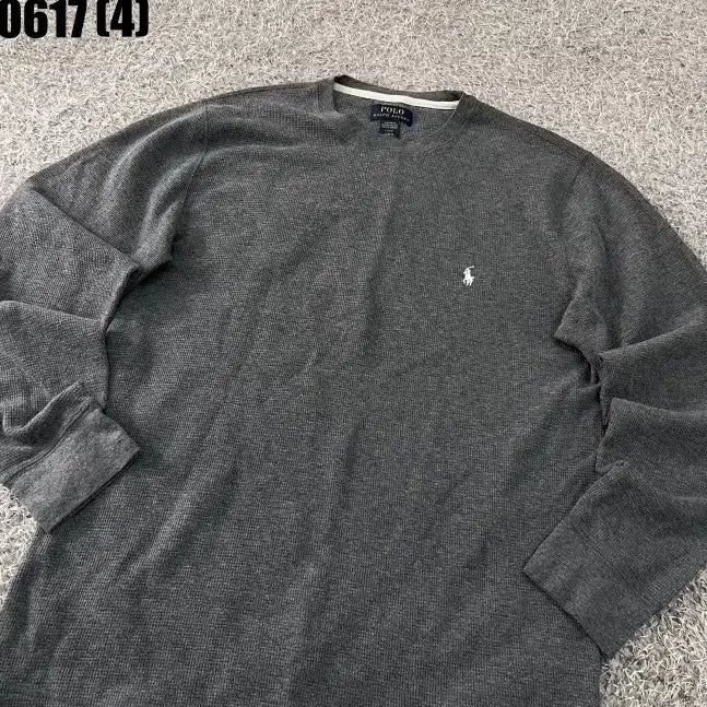 [BUNJANG] Polo Ralph Lauren Waffle Long Sleeve T-Shirt Grey L / 폴로 랄프로렌 와플 긴팔티셔츠 그레이 L 0617