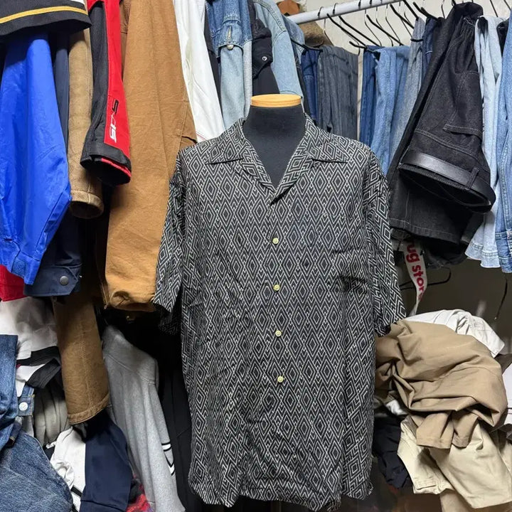 [BUNJANG] Polo by Ralph Lauren 90s USA Made Silk Open Collar Shirt - Size L / [L] 90s USA 폴로 랄프로렌 실크 오픈카라 셔츠