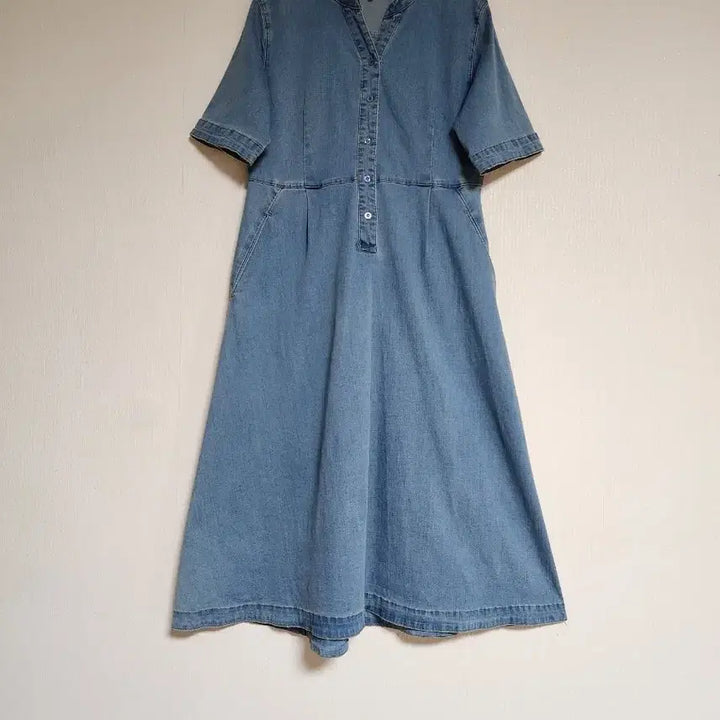 [BUNJANG] United Colors of Benetton 2022 Hazy Denim Long Dress / 베네통2022헤지데님 롱원피스66반~마른77스판