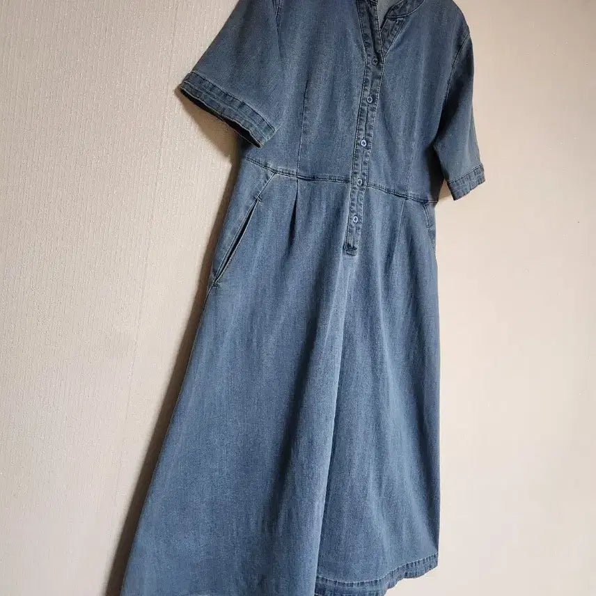 [BUNJANG] United Colors of Benetton 2022 Hazy Denim Long Dress / 베네통2022헤지데님 롱원피스66반~마른77스판