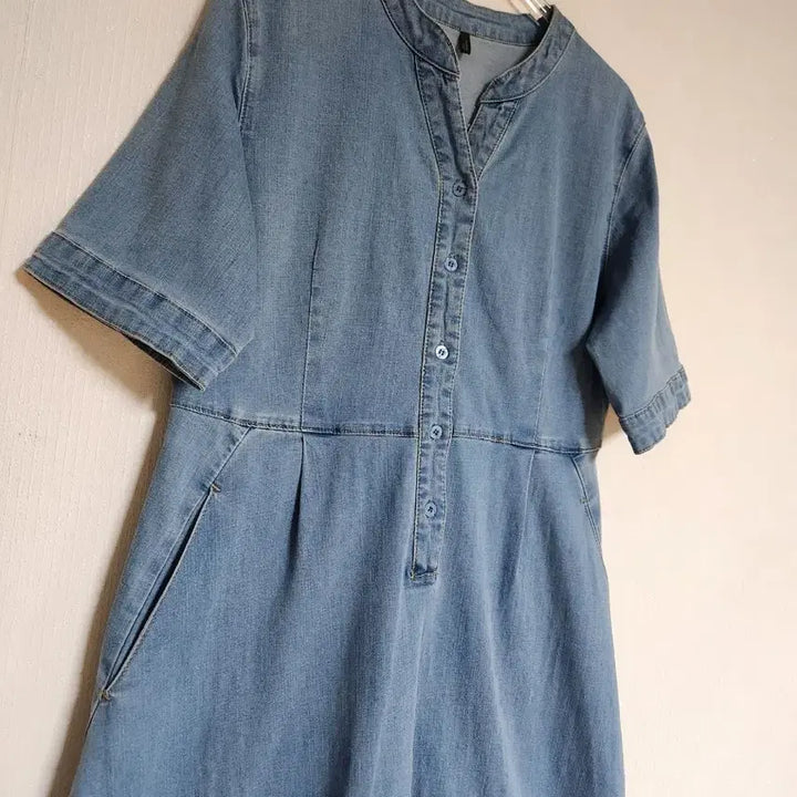 [BUNJANG] United Colors of Benetton 2022 Hazy Denim Long Dress / 베네통2022헤지데님 롱원피스66반~마른77스판