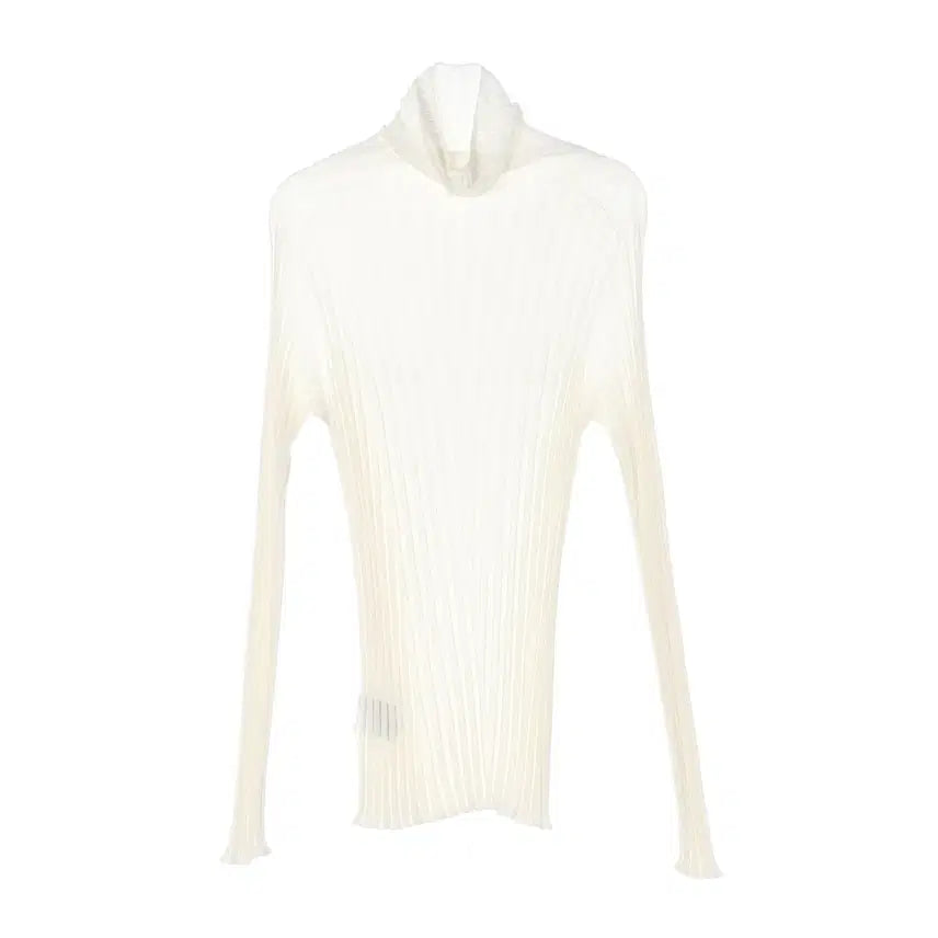 [BUNJANG] TIME 23FW Turtle Neck Rib Slim Knit Long Sleeve Top / 타임 23FW 터틀넥 리브 슬림 니트 긴팔 티셔츠 탑