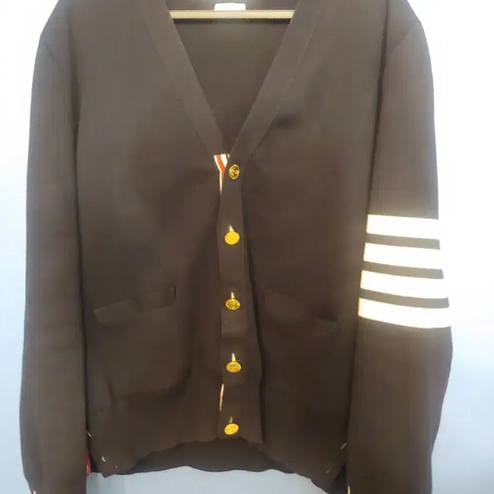 [BUNJANG] Thom Browne Genuine Milano Stitch Tricolor Stripe Cardigan - Size 3 / 정품 톰브라운 사선 완장 밀라노 스티치 금장 3사이즈 가디건