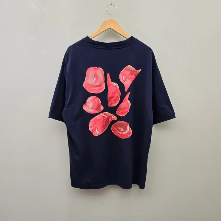 [BUNJANG] Kangol 25 Spring/Summer Oversized Short-Sleeve T-Shirt Navy / [LA/100] 캉골 25년식 백프린팅 오버핏 반팔 티셔츠 네이비