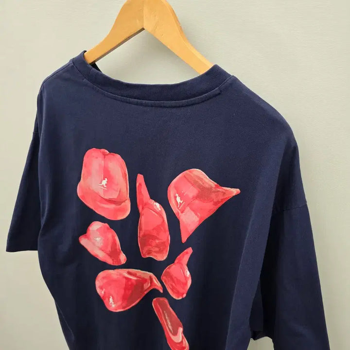 [BUNJANG] Kangol 25 Spring/Summer Oversized Short-Sleeve T-Shirt Navy / [LA/100] 캉골 25년식 백프린팅 오버핏 반팔 티셔츠 네이비