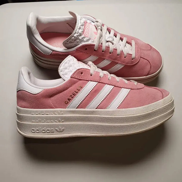 [BUNJANG] Adidas Gazelle Bold Pink Suede Sneakers (235) / 아디다스 가젤 볼드 핑크 스웨이드 235