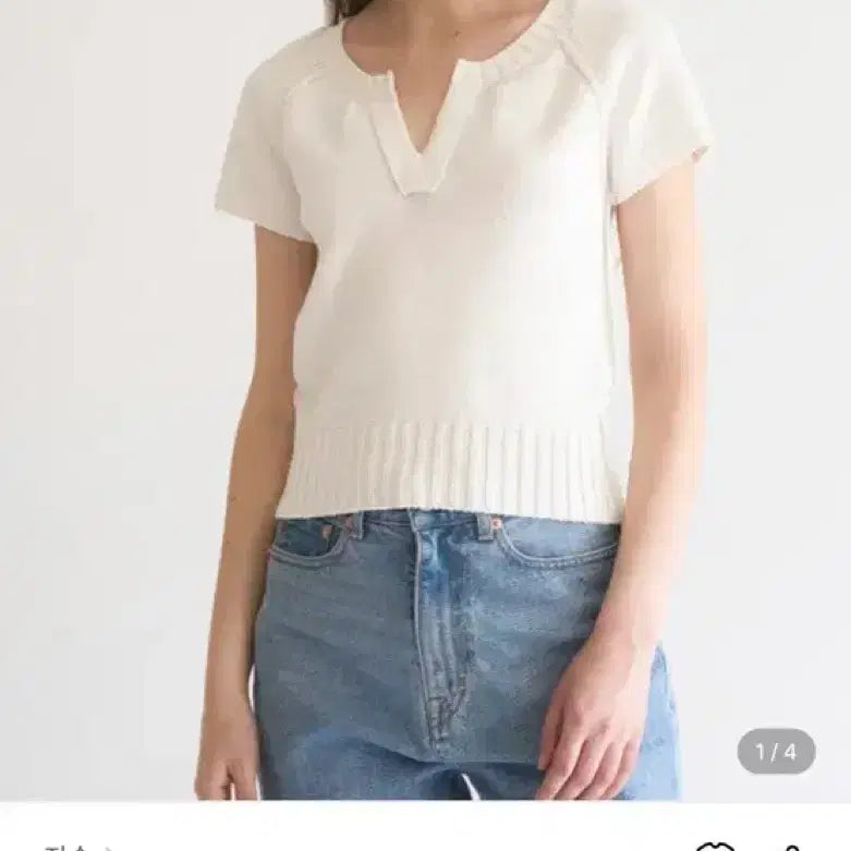 [BUNJANG] Yoo-Jeong Short-Sleeve Knit Blouse / 쟈습 반팔 블라우스 니트 환승연애유정 여름반팔니트