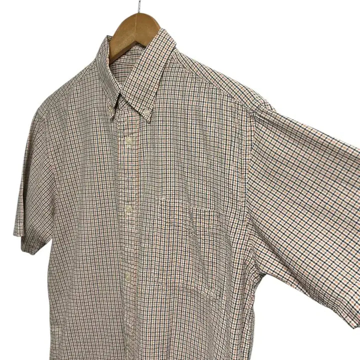 [BUNJANG] Uniqlo 90s Japanese Edition Seersucker Cotton Check Short Sleeve Shirt - M / 90s 유니클로 일본판 시어서커 코튼 체크 반팔 셔츠 M size