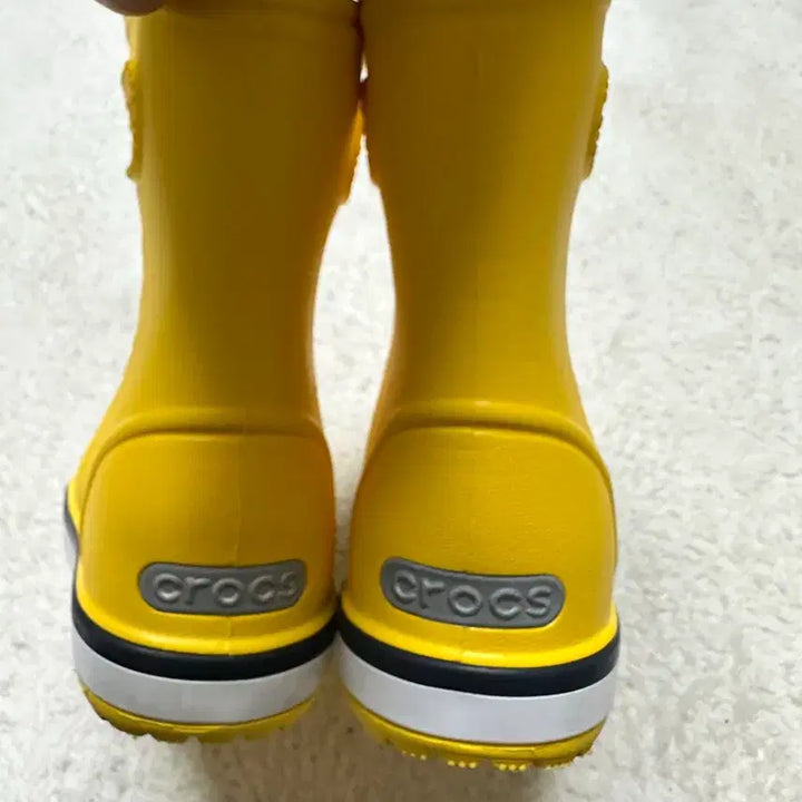 [BUNJANG] Crocs Yellow Rain Boots (130) / 크록스 레인부츠 옐로우 130