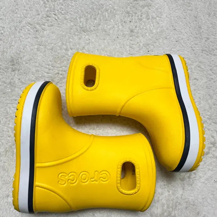 [BUNJANG] Crocs Yellow Rain Boots (130) / 크록스 레인부츠 옐로우 130