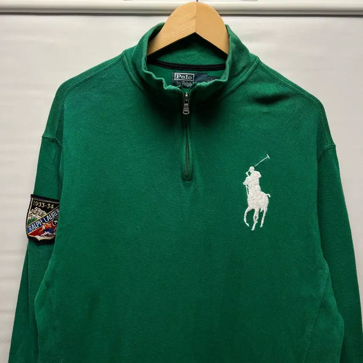 [BUNJANG] Polo Ralph Lauren Big Pony Knit Half-Zip L / [정품/L] 폴로 랄프로렌 빅포니 초록그린 니트 반집업