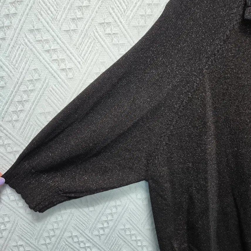 [BUNJANG] Karlafelto Knit Short Sleeve Top / 타122 칼라거펠트 카라 니트 반팔 구66