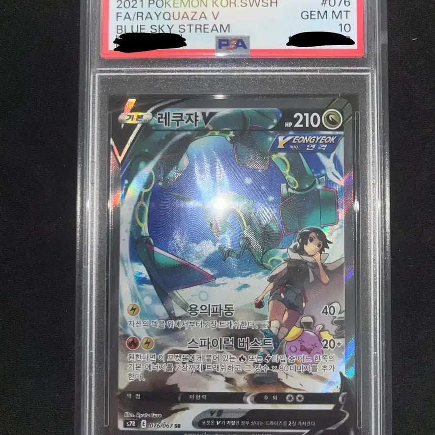 [BUNJANG] Rayquaza V SR PSA 10 Graded Card / 레쿠쟈 V sr