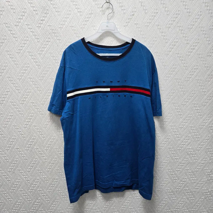 [BUNJANG] Tommy Hilfiger Flag Logo Short Sleeve T-Shirt (L) / 타123 타미힐피거 플래그 로고 반팔티 L