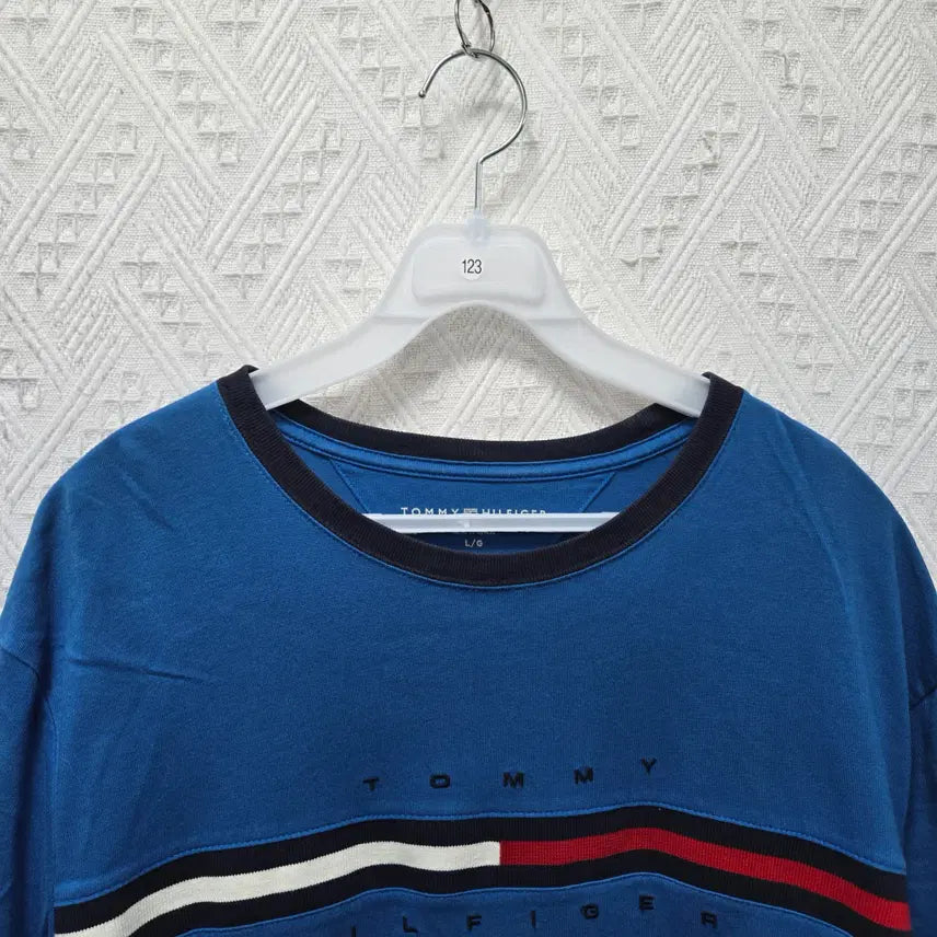 [BUNJANG] Tommy Hilfiger Flag Logo Short Sleeve T-Shirt (L) / 타123 타미힐피거 플래그 로고 반팔티 L