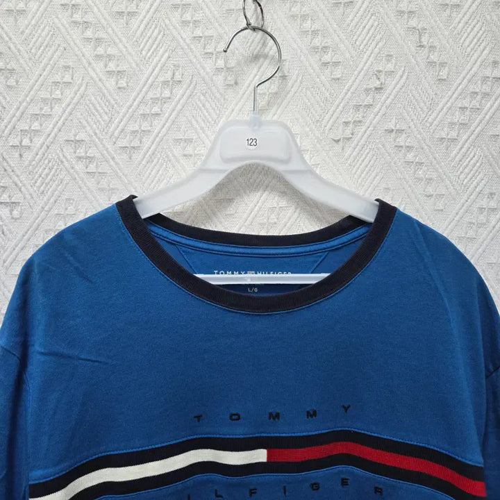 [BUNJANG] Tommy Hilfiger Flag Logo Short Sleeve T-Shirt (L) / 타123 타미힐피거 플래그 로고 반팔티 L