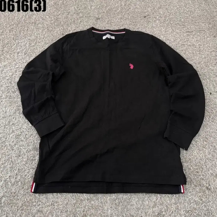 [BUNJANG] EARTH POLO Long Sleeve T-Shirt Black / 어스 폴로 긴팔티 검정95 0616