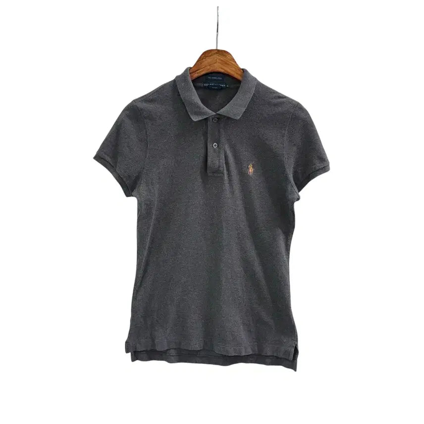 [BUNJANG] Ralph Lauren Grey Collar Short Sleeve T-Shirt / [M] 랄프로렌 그레이 카라 반팔티