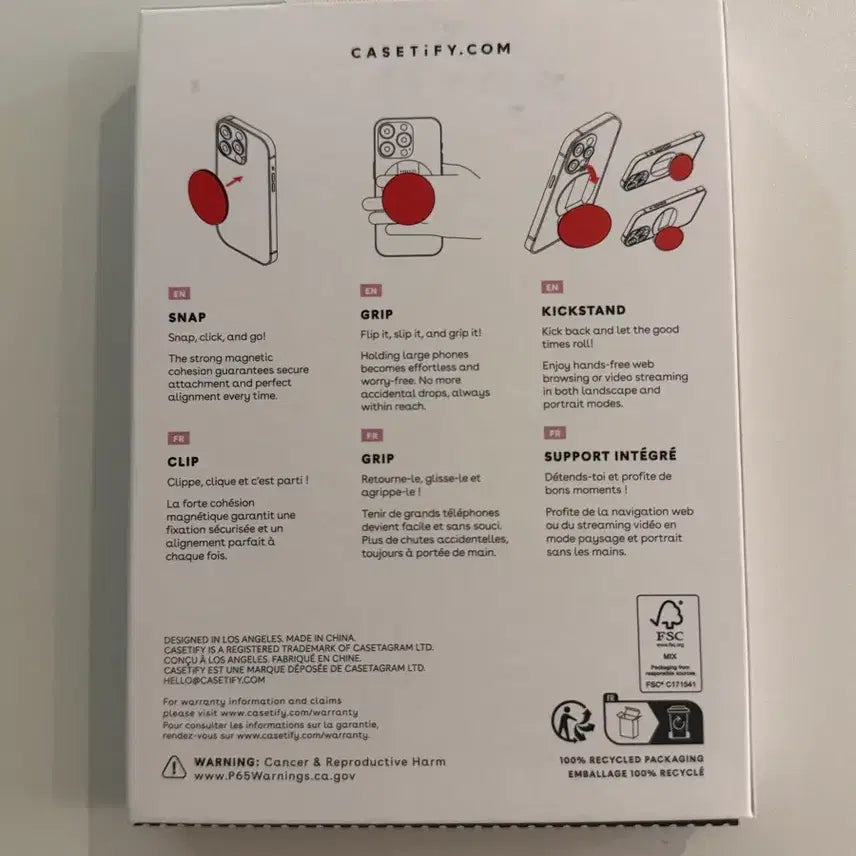[BUNJANG] Casetify Evangelion GripTok Stand / 케이스티파이 에반게리온 그립톡 스탠드 새상품
