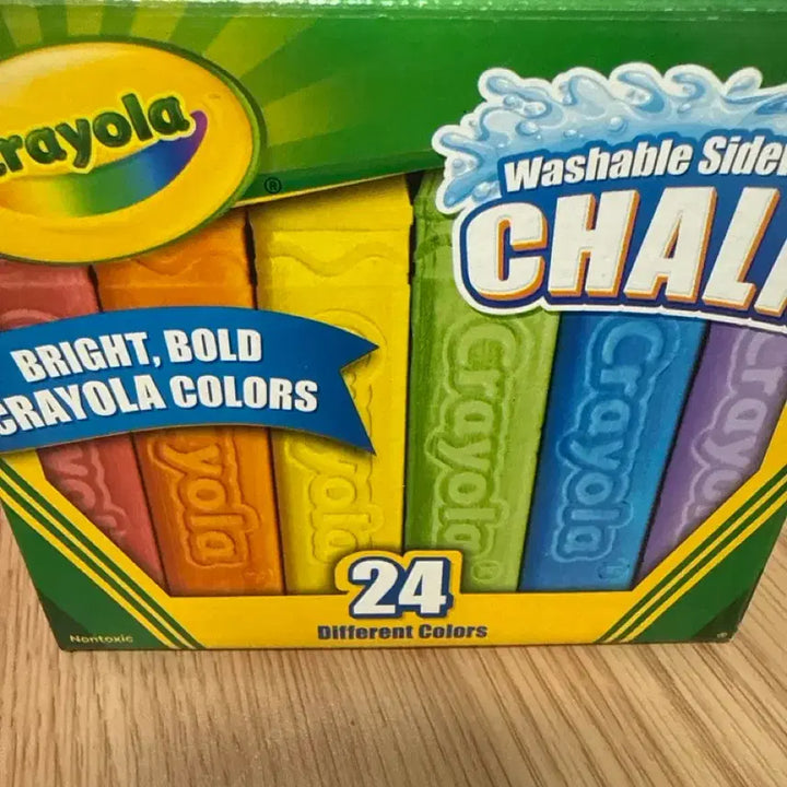 [BUNJANG] Crayola Washable Sidewalk Chalk - 24 Colors / 크레욜라 워셔블 사이드워크 칠판 분필 24색