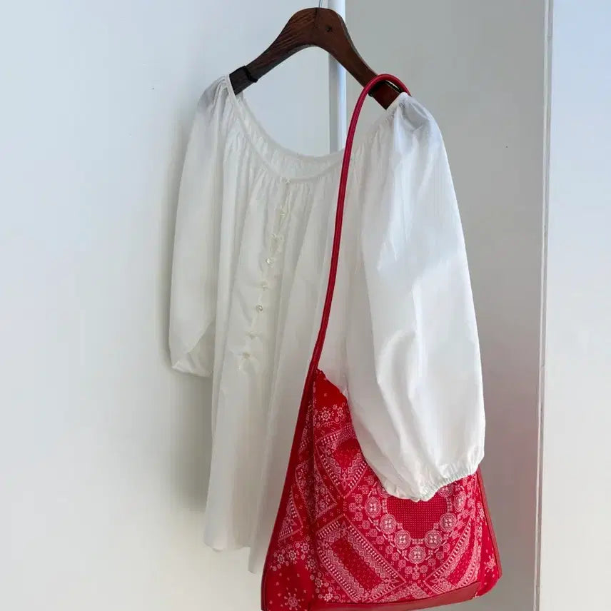 [SOLD OUT] 교신안함)레드 반다나 에코백