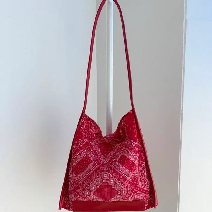 [SOLD OUT] 교신안함)레드 반다나 에코백