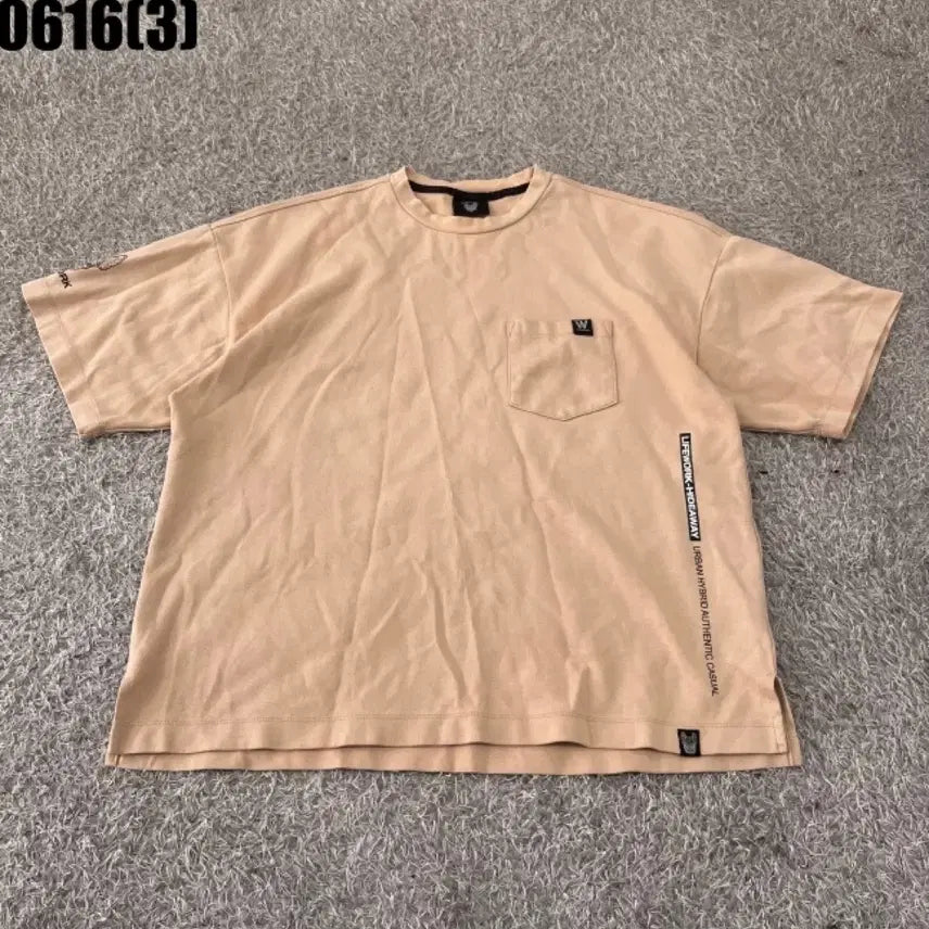[BUNJANG] Life Work Short Sleeve Polo Shirt Beige 95 / 라이프워크 반팔 카라티 베이지95 0616