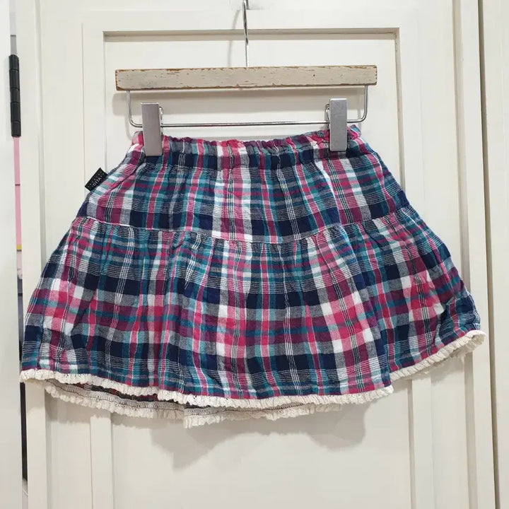 [BUNJANG] Check Flare Skirt / 100 체크 플레어 스커트
