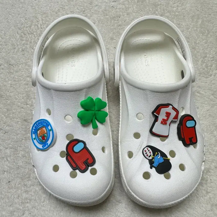 [BUNJANG] Crocs White Set Size 190 / 크록스 흰색  세트 190