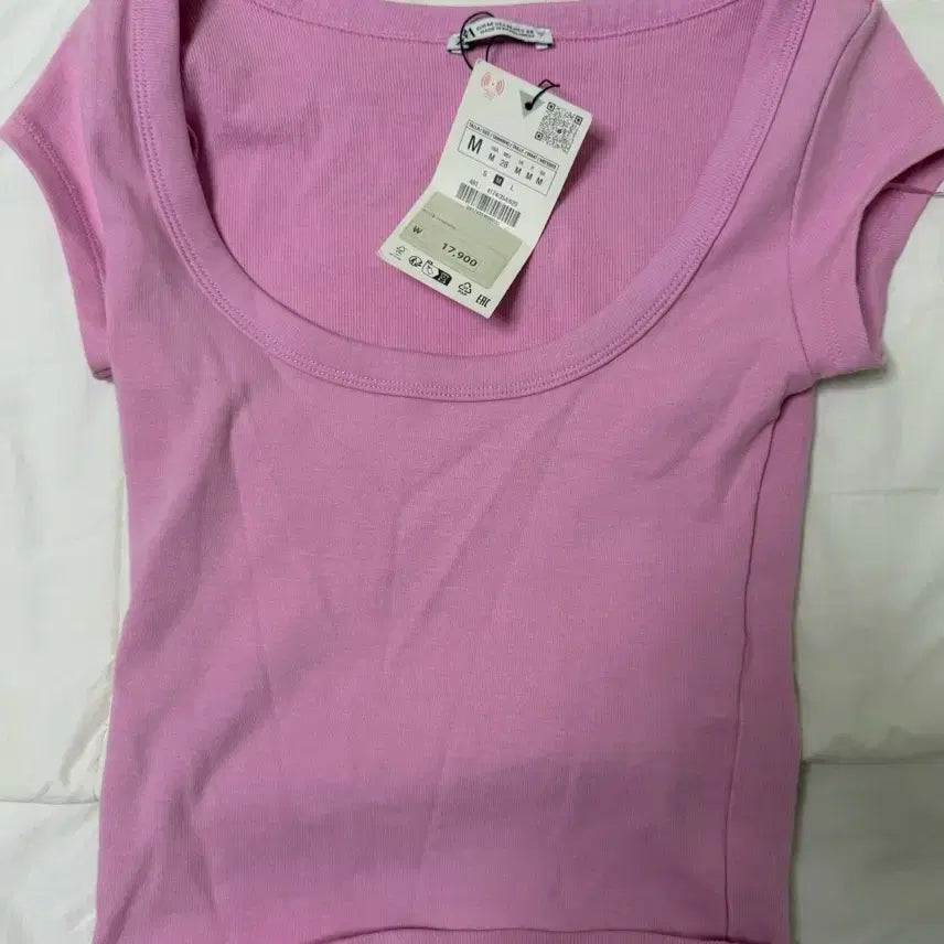 [BUNJANG] Zara Ribbed Crop T-Shirt / ZARA Ribbed Crop T-Shirt