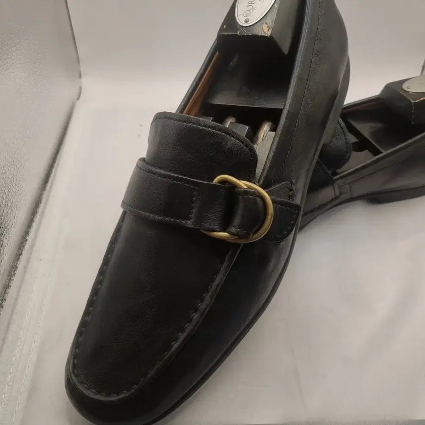[BUNJANG] Polo Ralph Lauren Buckle Loafer Black Leather Shoes / 폴로 랄프로렌 버클로퍼 10d