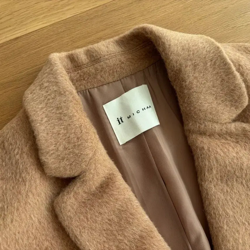 [BUNJANG] It Michaa Natural Fox Fur Alpaca Blend Wool Coat / 잇미샤 천연 폭스퍼 알파카 혼방 울 코트