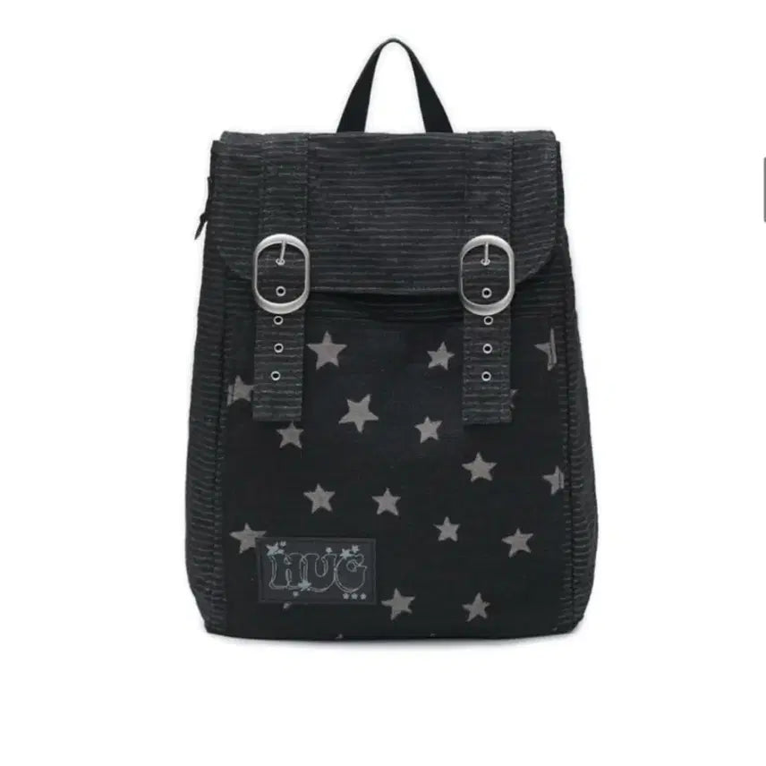 [BUNJANG] Hug Yourskin Star Dust Denim Backpack Black / 허그유어스킨 스타 더스트 데님 백팩 블랙
